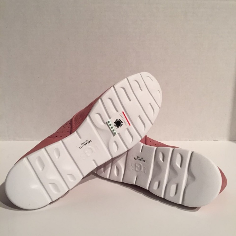 Ugg Tye Pink Dawn Leather Nubuck Leather Sneakers - Picture 2 of 6